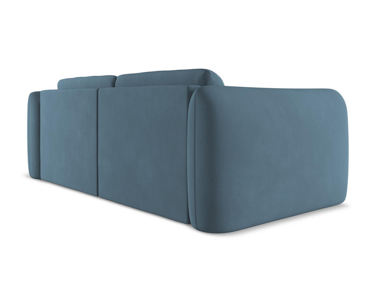 3-SITZER SOFA Chenille Stoff Blau - Blau/Blaugrau, Kunststoff/Textil (210/74/105cm) - Makamii