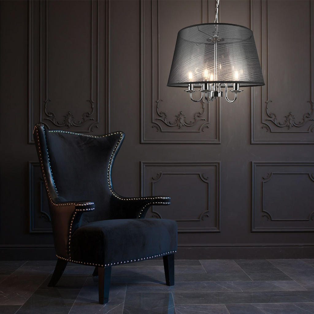 Thumbnail - Pendelleuchte, Silber, Metall, Rund, 50x150x50 cm, Lampen & Leuchten, Innenbeleuchtung, Hängelampen, Pendelleuchten