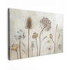 LEINWANDBILD Blumen - Aquarell - Stilleben - Braun - Vintage 30x20 cm - Beige, Textil (30/20cm) - MuchoWow