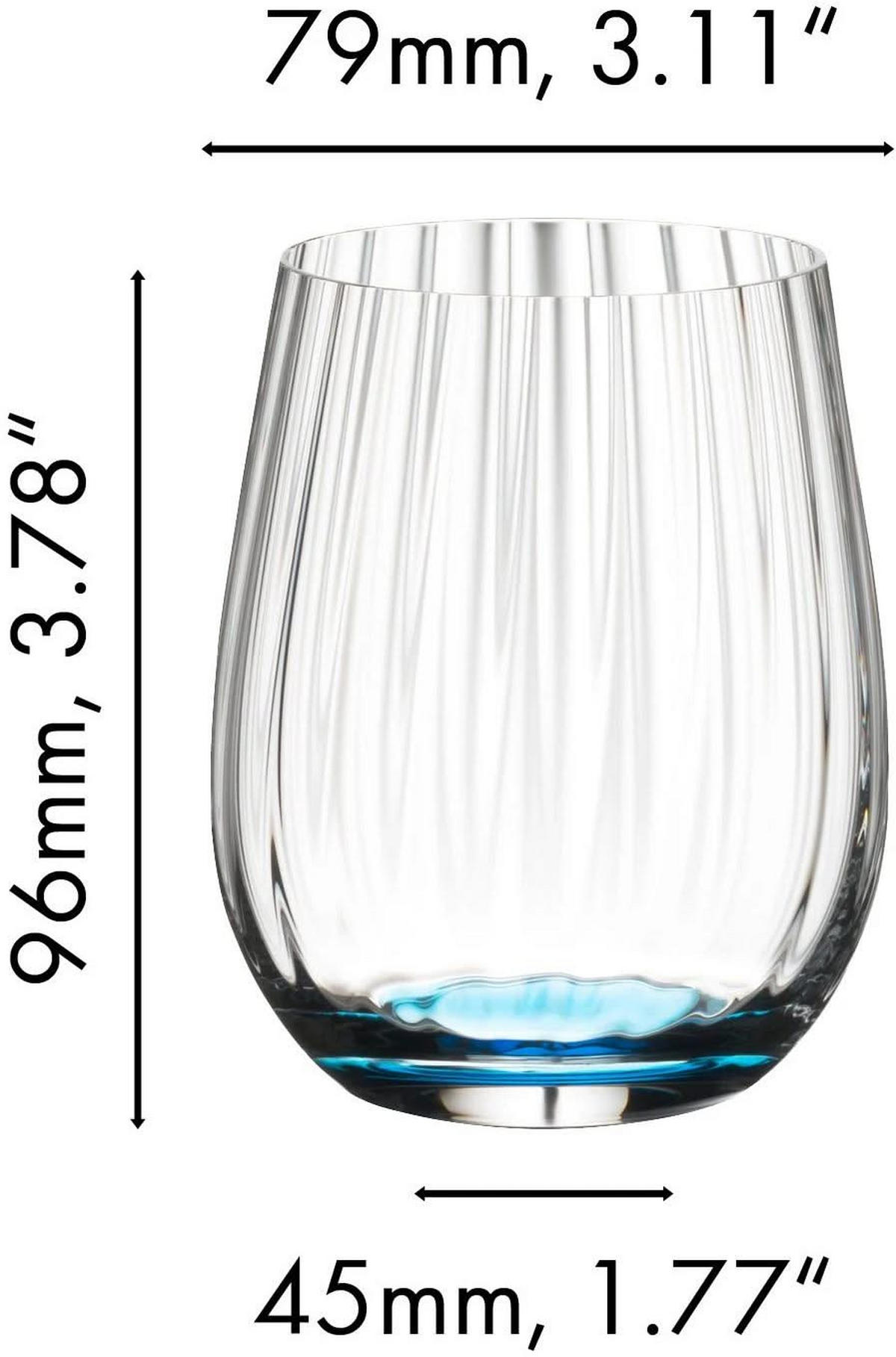 TUMBLER Collection Optical Happy O, 4er Set, Glas, 344 ml - Transparent, Glas (0.34L) - Riedel