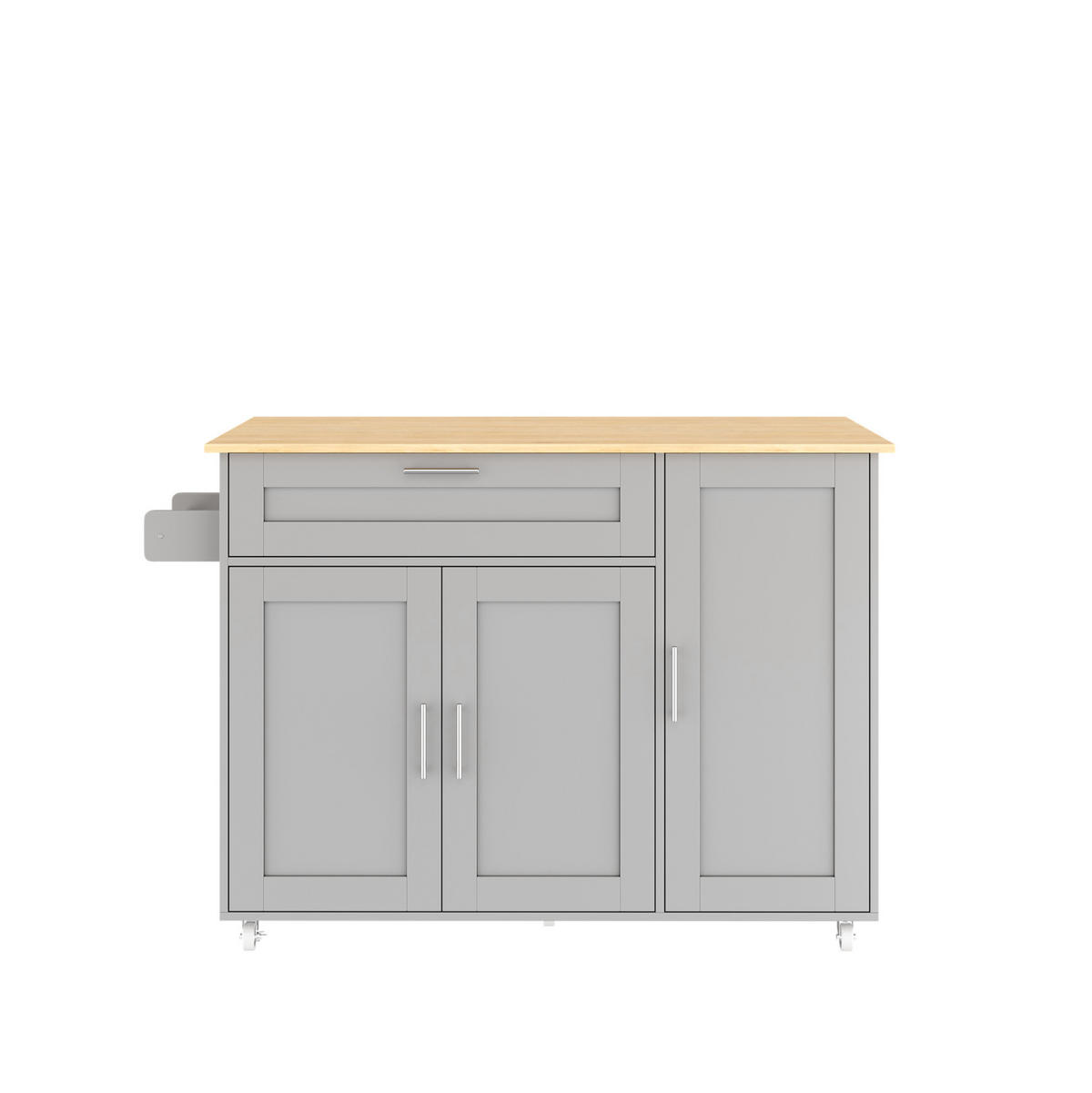 KÜCHENWAGEN mit klappbarer Arbeitsplatte 132,5 x 44(70) x 90 cm Grau - Grau, Holz (44/90/132.5cm) - Beauniv