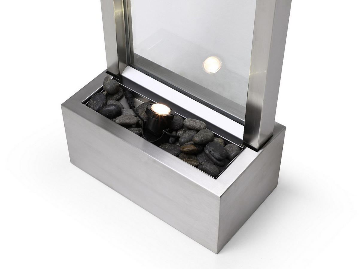 GARTENBRUNNEN - 39 cm x 22 cm - metall - silberfarben Panga - Silberfarben, Metall (22/39/108cm) - Vente-Unique
