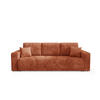 SCHLAFSOFA mit Bettkasten Orange - Orange, Textil (244/70/92cm) - Furnisell