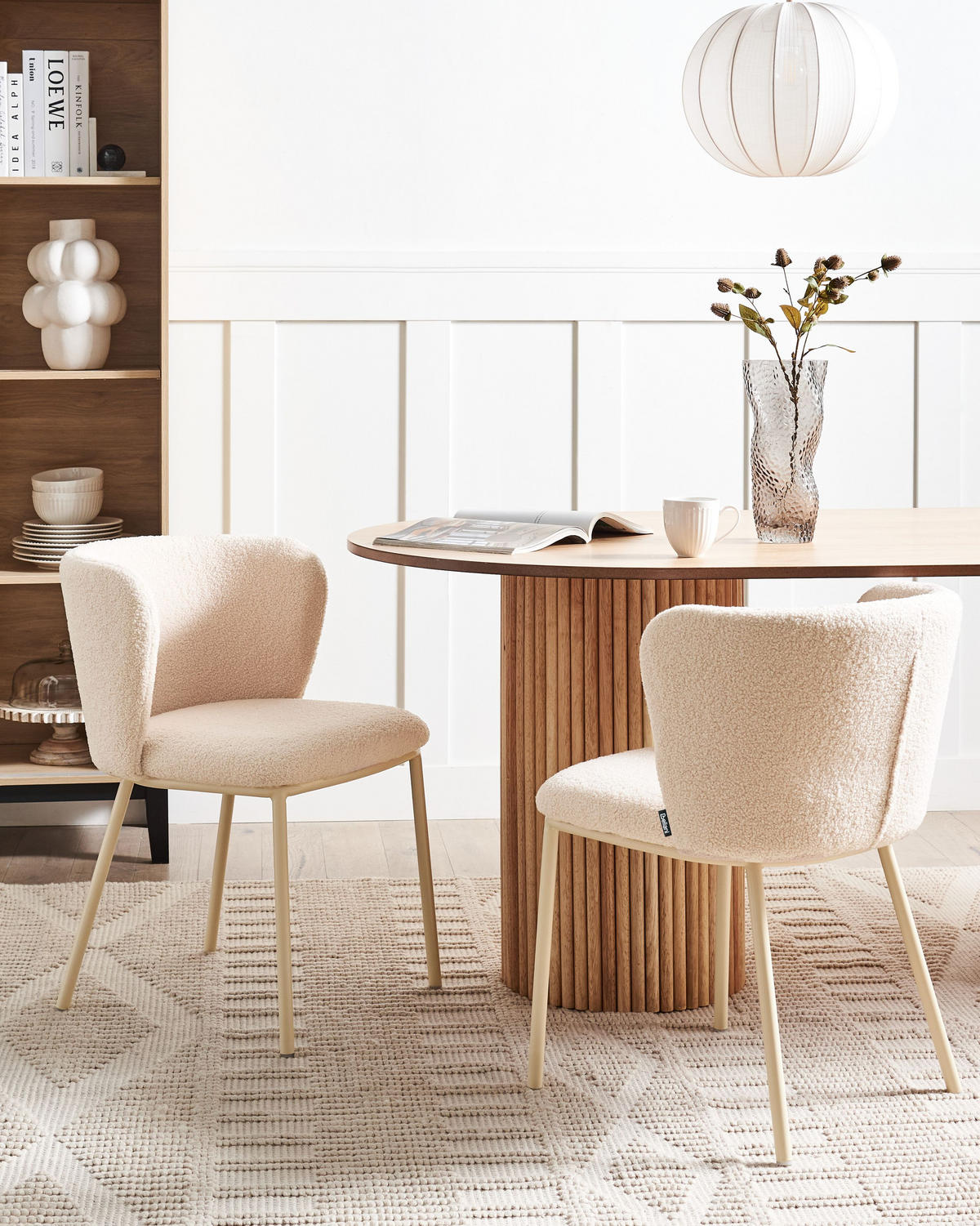 ESSZIMMERSTUHL Beige Mina II - Beige, Textil (45/75/52cm) - Beliani
