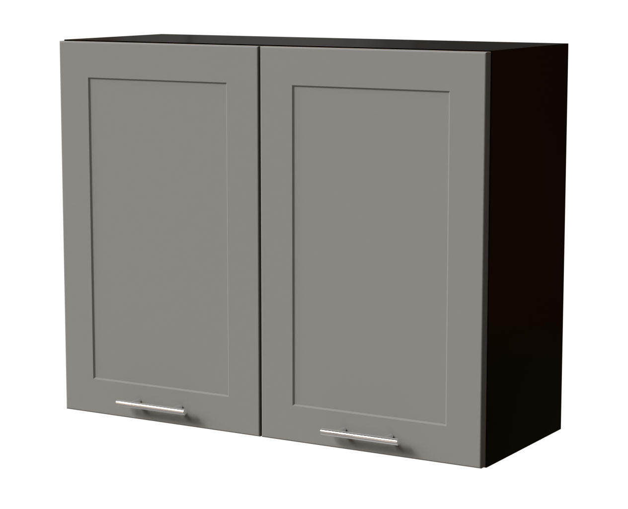 HÄNGESCHRANK Oslo W3/90 Schwarz / Dust Grey Matt 90 / 32,5 / 72cm - Schwarz/Grau, Holz/Holzwerkstoff (90/72/32.5cm) - Feldmann-Wohnen
