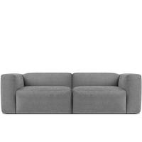 2,5-SITZER-MODULSOFA BUFFO mit extrem weicher und bequemer Sitzfläche, Gewebestoff, hell aschfahl - Hellgrau/Grau, Textil (250/73/96cm) - KONSIMO®