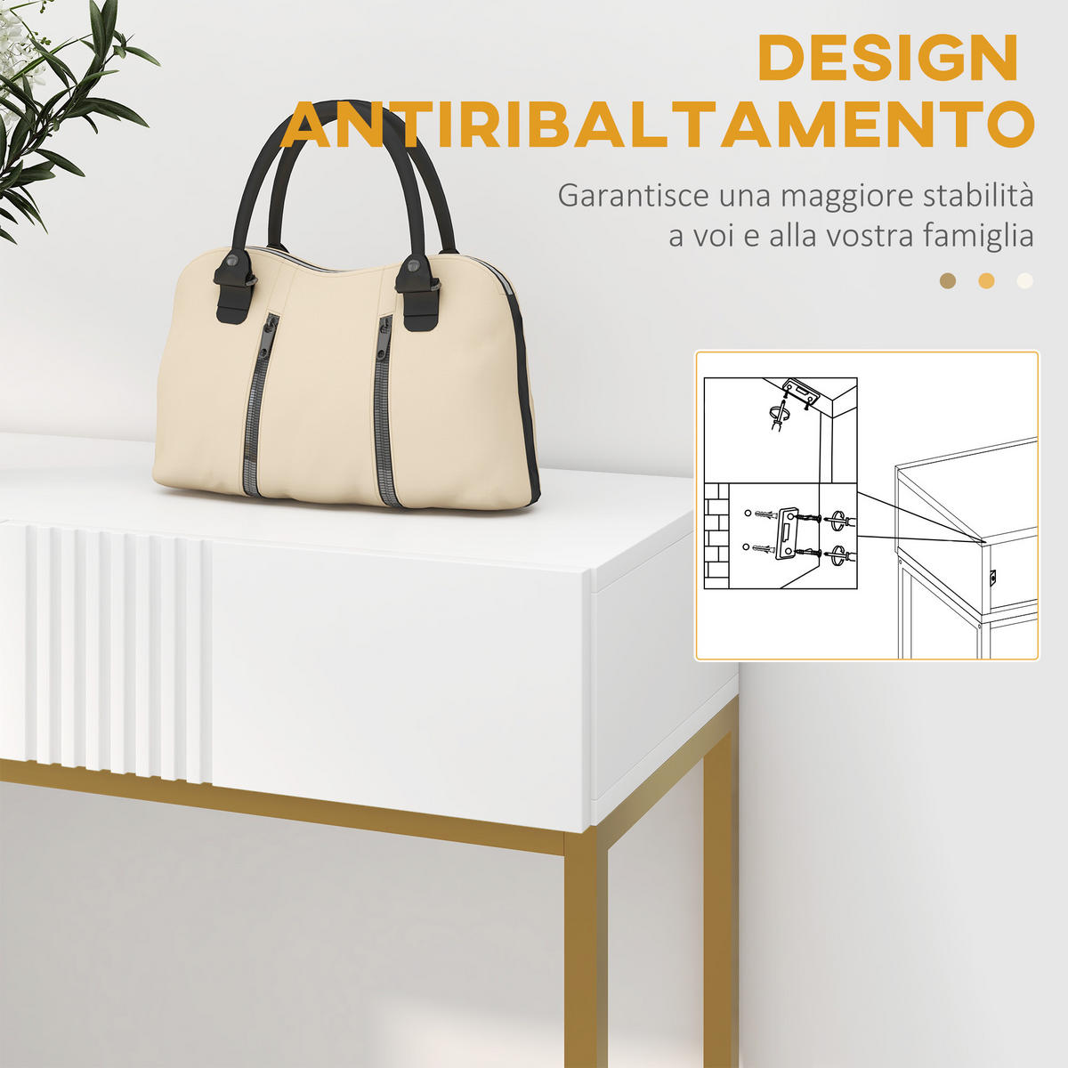 KONSOLENTISCH Weiß Spanplatte Stahl 1 Stück - Weiß, Kunststoff (80/31.5/75cm) - GiPP