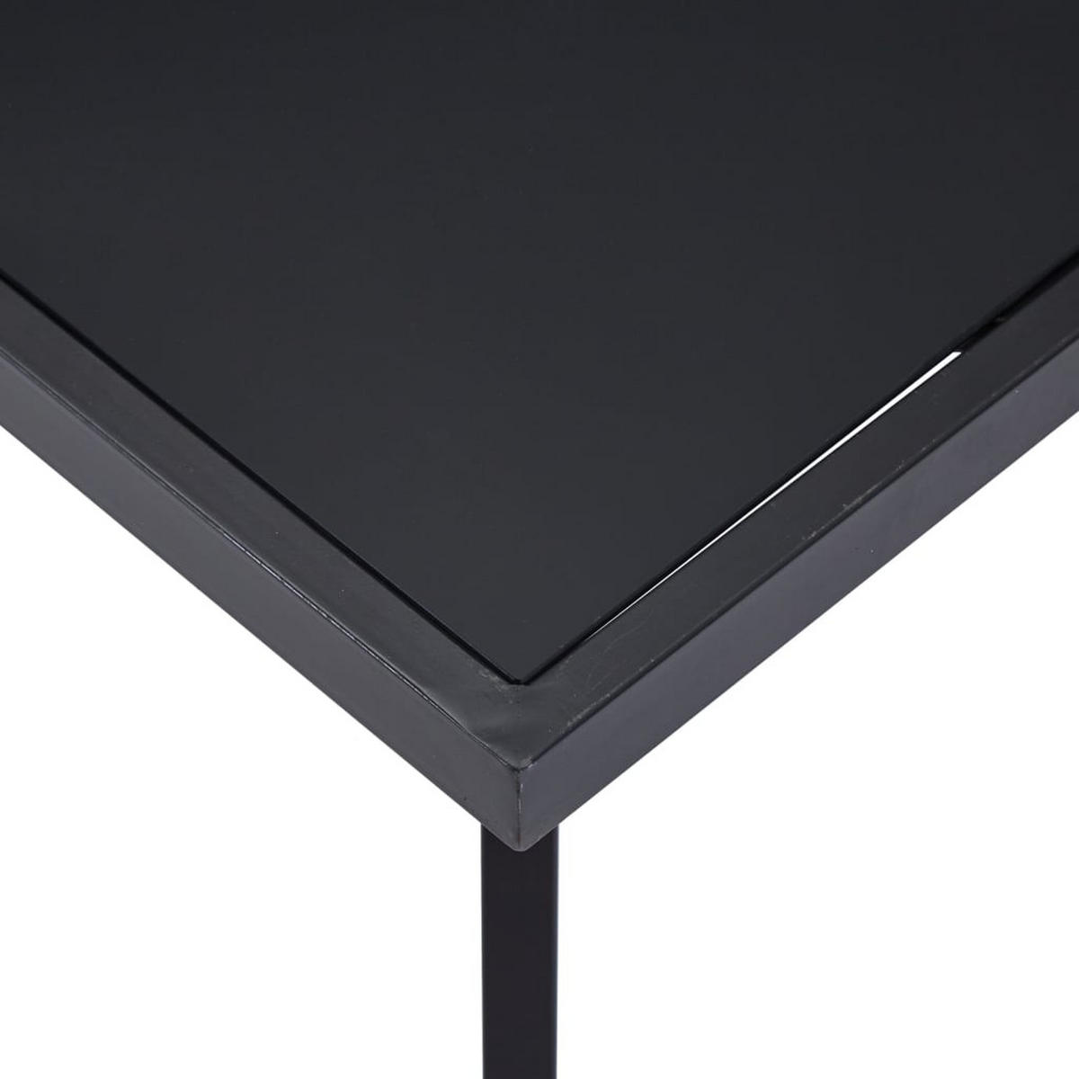 ESSTISCH Schwarz 140 x 70 x 75 cm - Schwarz, Glas (140/70/75cm) - furnicato