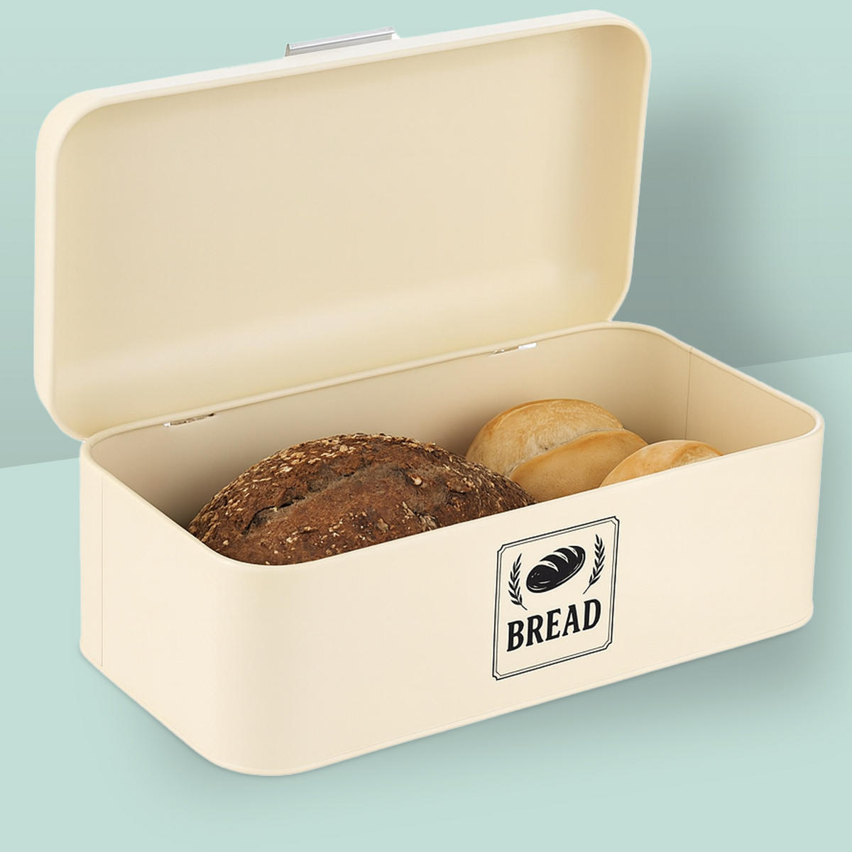 BROTKASTEN - Beige, Metall (30/16.5/19cm) - Relaxdays