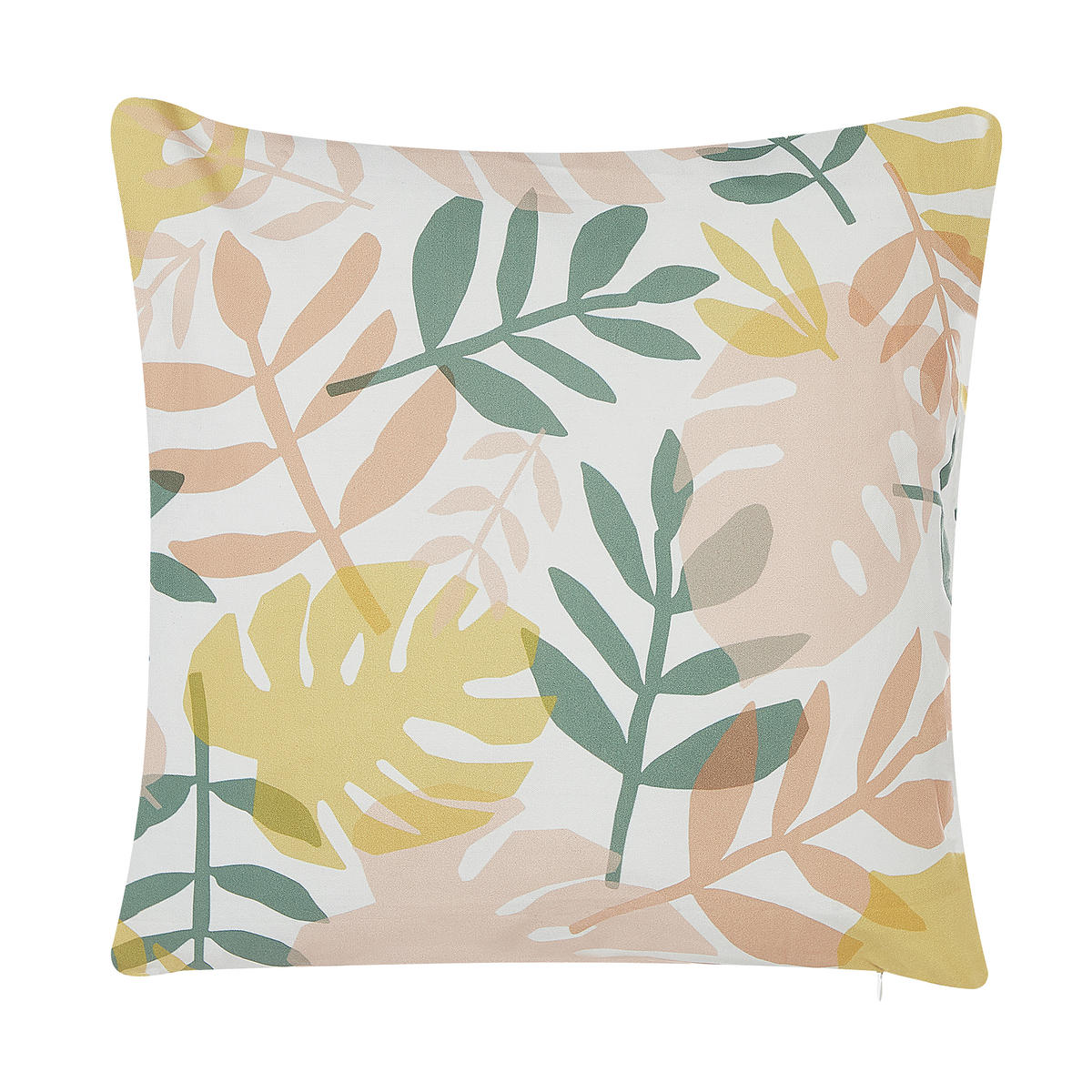 GARTENKISSEN 2er-Set Blättermotiv bunt 45/45 cm Tegea - Multicolor, Textil (45/45cm) - Beliani