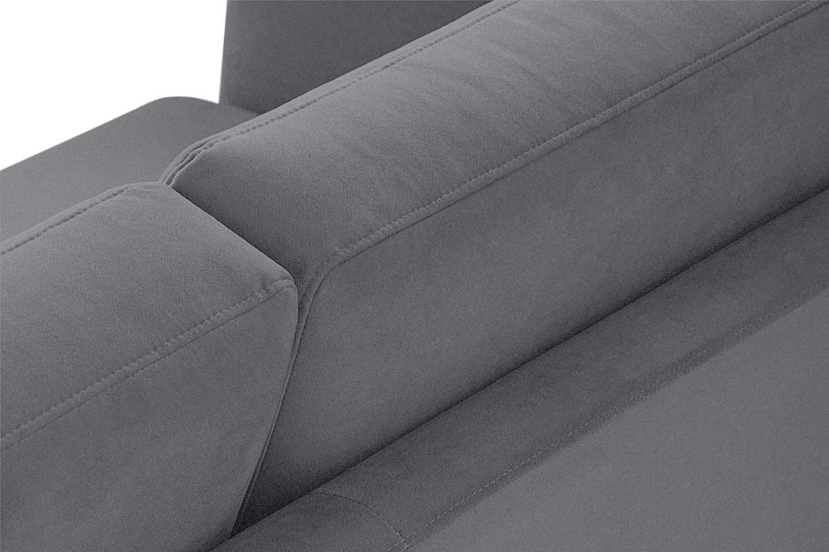 3-SITZER-SOFA TAGIO mit Armlehnen, Grau - Braun/Grau, Buchenholz/Textil (88/80/190cm) - KONSIMO®