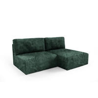 ECKSOFA Natalia Xs - Grün, Holzwerkstoff/Textil (210/149cm) - Fun Möbel