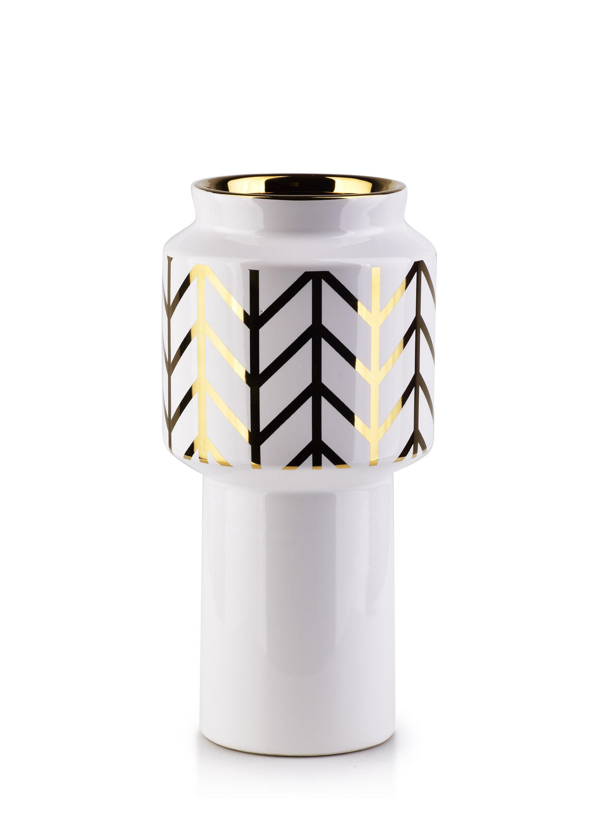 VASE Maritta Weiß 12/12/25 cm Keramik - Weiß, Keramik (25cm) - Mondex