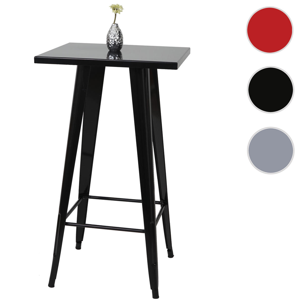 STEHTISCH METALL eckig Schwarz - Schwarz, Metall (60/60/105cm) - MCW