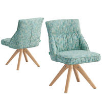 ESSZIMMERSTUHL TALINA 2er-Set - Türkis, Holz/Textil (49/84/62cm) - DUBI Möbel