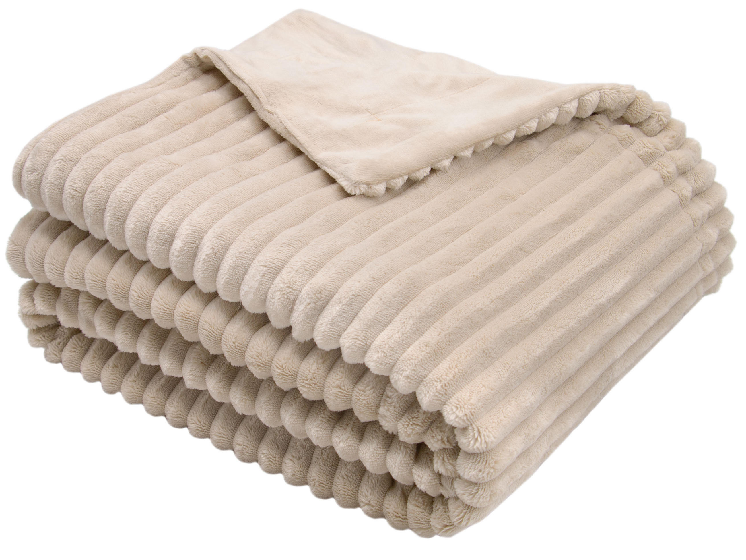 KUSCHELDECKE, 150 x 200 cm, 100% Polyester, Beige - Beige, Textil (150/200cm)
