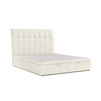 POLSTERBETT Kelsea mit Stauraum 120/200 cm Hellbeige im Alta Stoff - Sandfarben/Schwarz, Holz/Holzwerkstoff (120/200cm) - AltaBeds