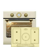 ELEKTRO-BACKOFEN 60 cm EH 6432 ElfBE Eco+KCT 7797 FI ElfEm Induktionskochfeld 77 cm - Creme, Metall (59/59/54cm) - Kaiser Küchengeräte