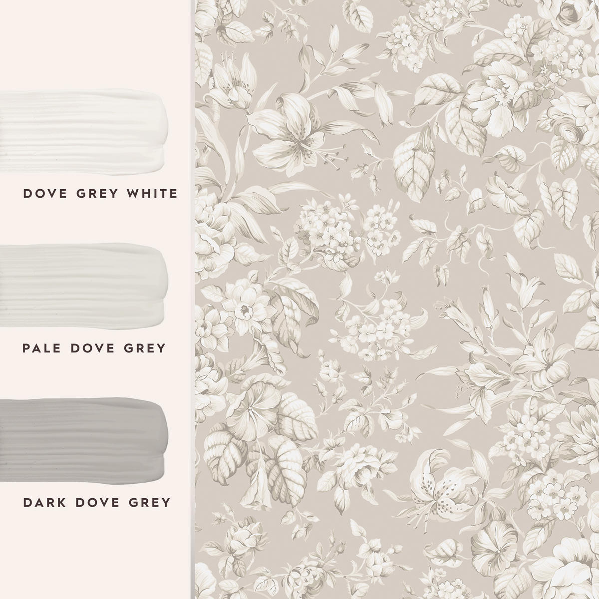VLIESTAPETE Heledd Blumen 1000x52cm - Grau, Papier/Kunststoff (52/1000cm) - LAURA ASHLEY