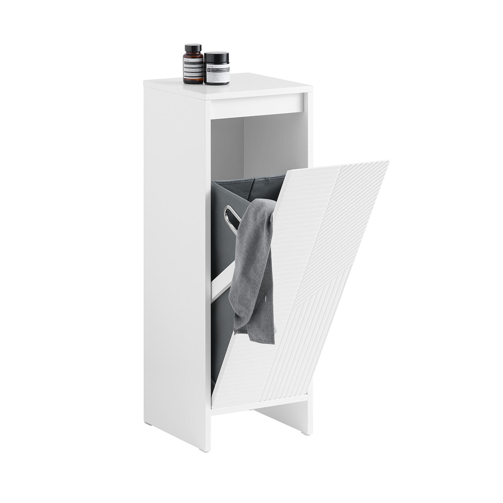 WÄSCHESCHRANK Weiß - Weiß, Holzwerkstoff (30/87/30cm) - SoBuy