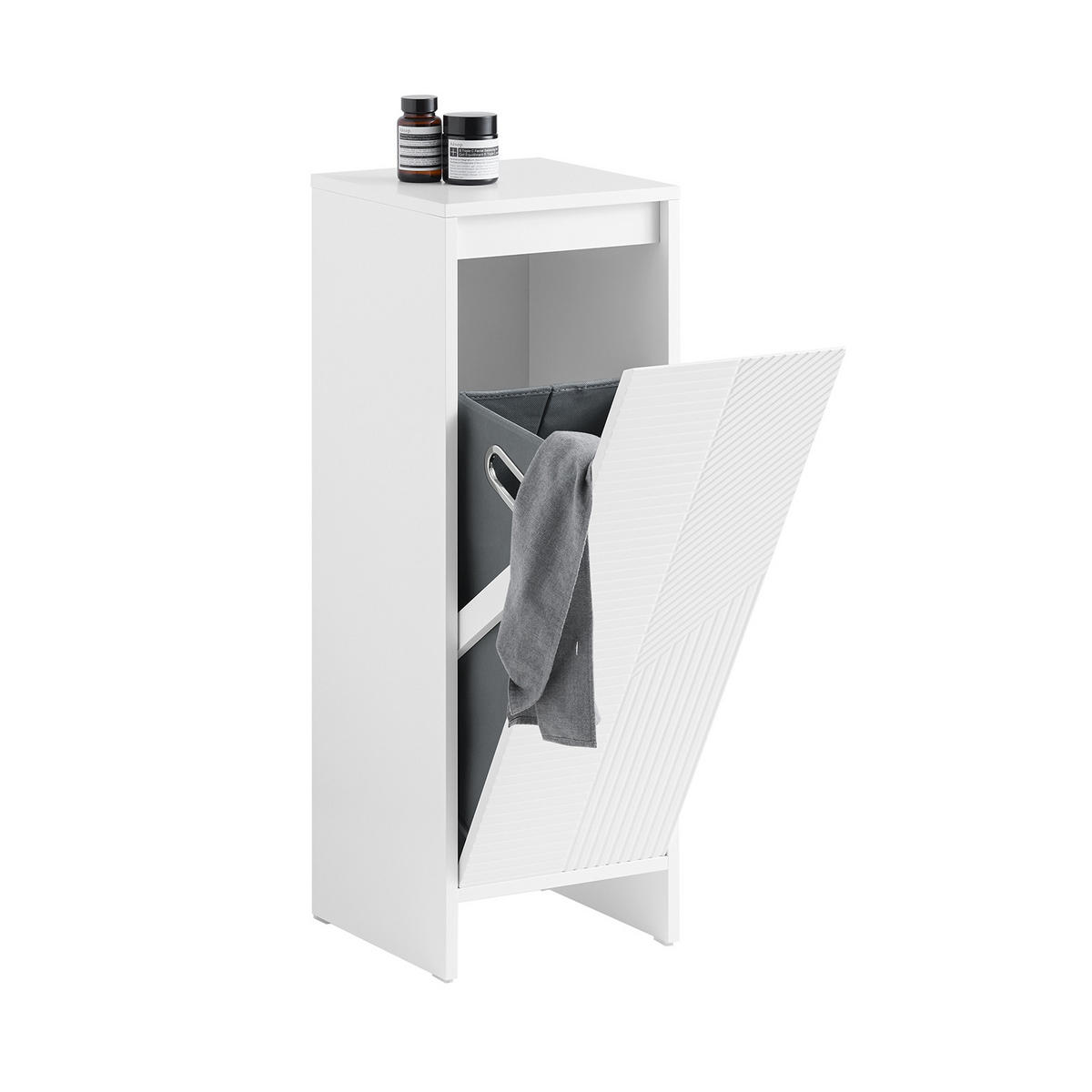 WÄSCHESCHRANK Weiß - Weiß, Holzwerkstoff (30/87/30cm) - SoBuy
