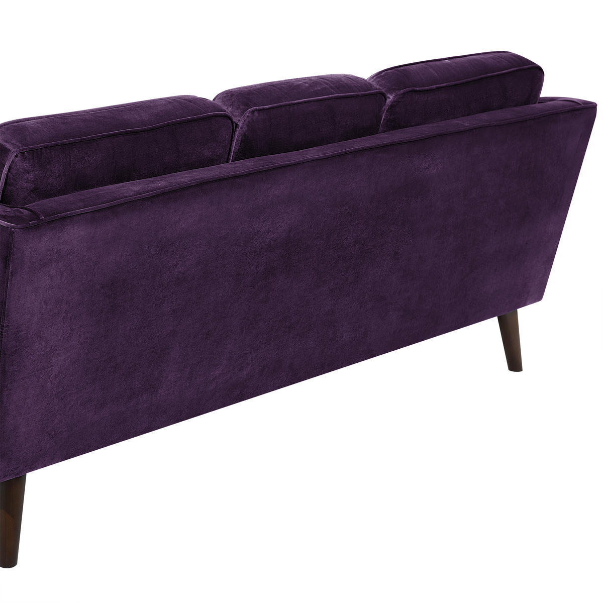 3-SITZER-SOFA Samtstoff Violett Lokka - Violett, Textil (204/85/83cm) - Beliani