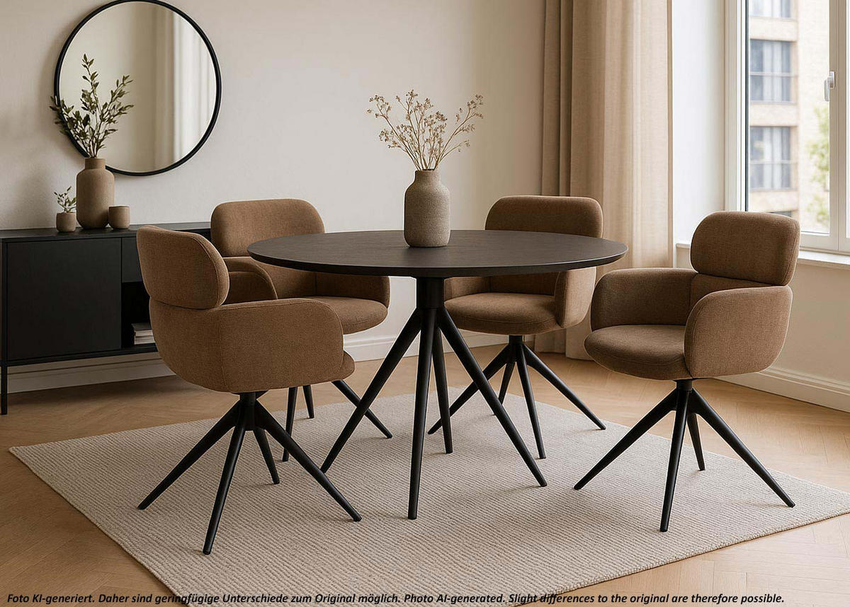 JEDILNIŠKA STOL Brown - svetlo rjava/rjava, tekstil (61/86/69cm) - MCW