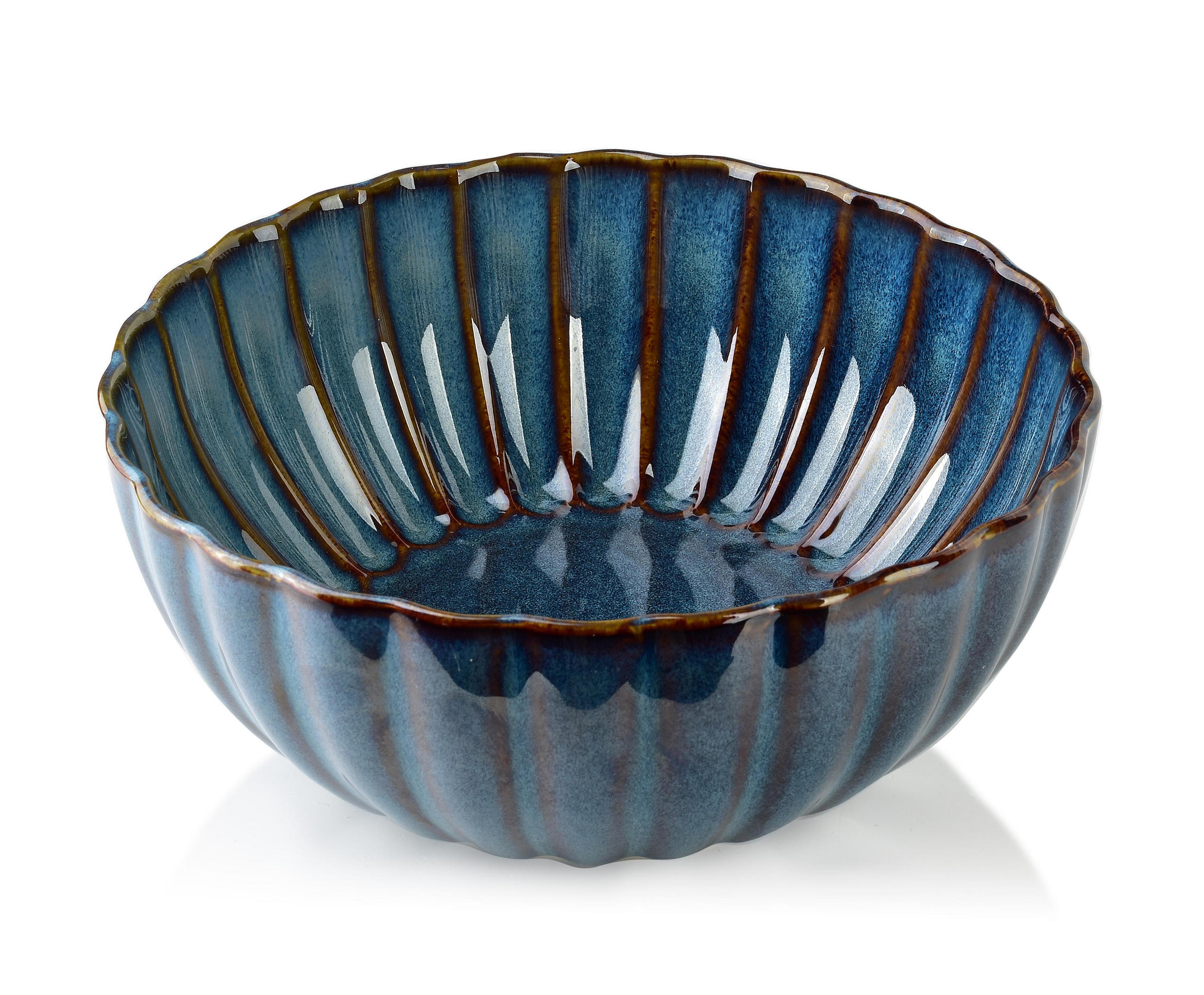 SCHALE Evie Blau 16.7/16.7/6.7 cm Keramik - Blau, Keramik (16.7cm) - Mondex