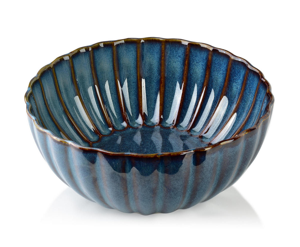 SCHALE Evie Blau 16.7/16.7/6.7 cm Keramik - Blau, Keramik (16.7cm) - Mondex
