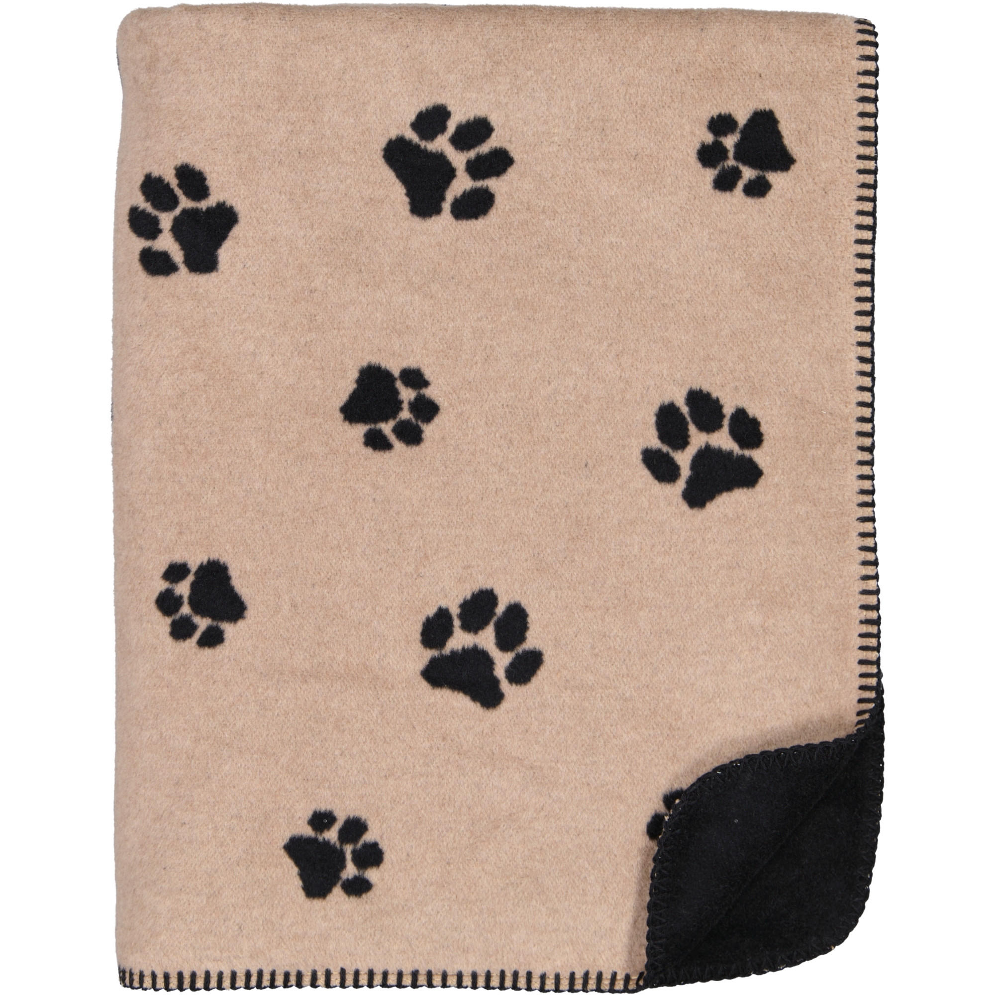WOHNDECKEN WE LOVE DOGS 62470 SCHWARZ/BEIGE - 93 - Schwarz, Textil (150/200cm) - Cawoe