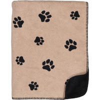 WOHNDECKEN WE LOVE DOGS 62470 SCHWARZ/BEIGE - 93 - Schwarz, Textil (150/200cm) - Cawoe