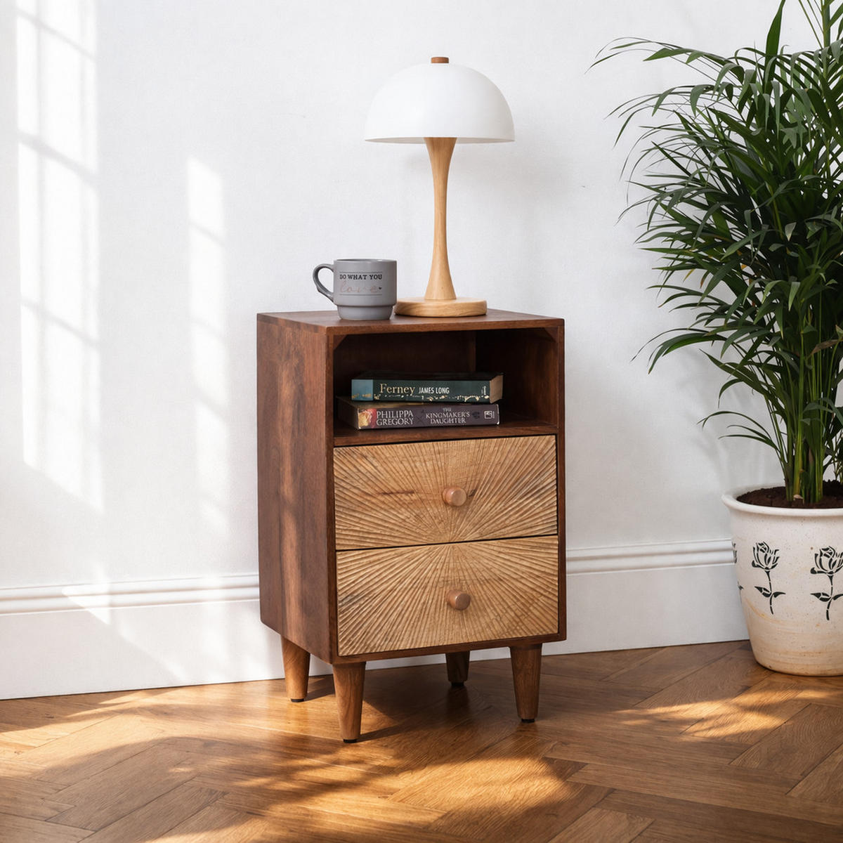 NACHTTISCH Rechteckig Braun 35 x 30 x 58 cm - Braun, Holz (35/58/30cm) - Nordlys