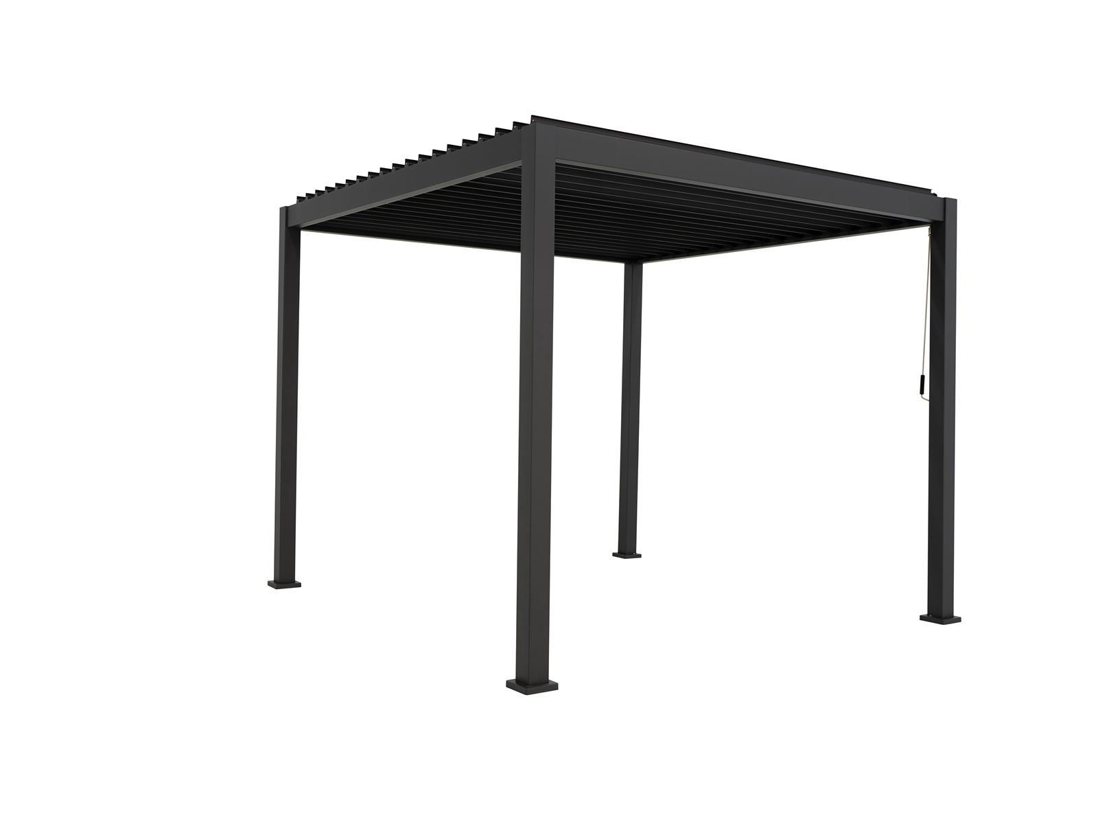 LAMELLENPERGOLA Mirador Deluxe Anthrazit Double-Layer Aluminium 300/300/250 cm - Grau, Kunststoff (300/250/300cm) - Green Spirit