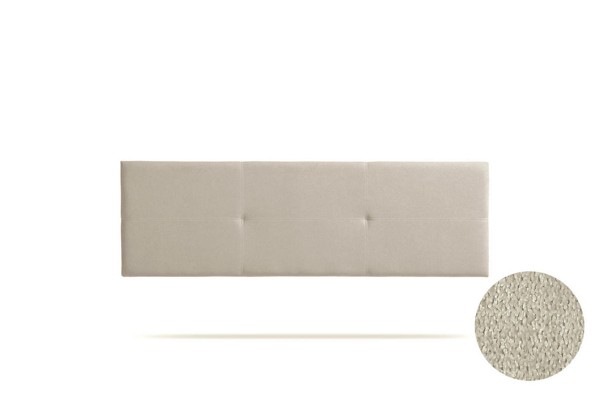 KOPFTEIL gepolstert ALMA Aqualine 115x50x5 cm - Getoastetes Beige - Moonia - Kaschmir, Holz (115/5/50cm)