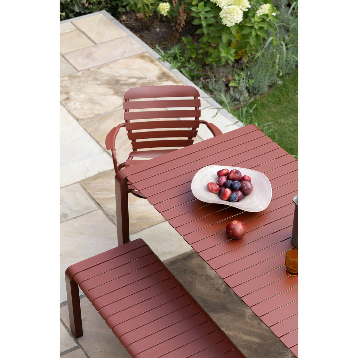 GARTENSTUHL Vondel Armlehne Rot - 2 er Set - Rot, Metall (64.7/81.6/59.3cm) - Zuiver