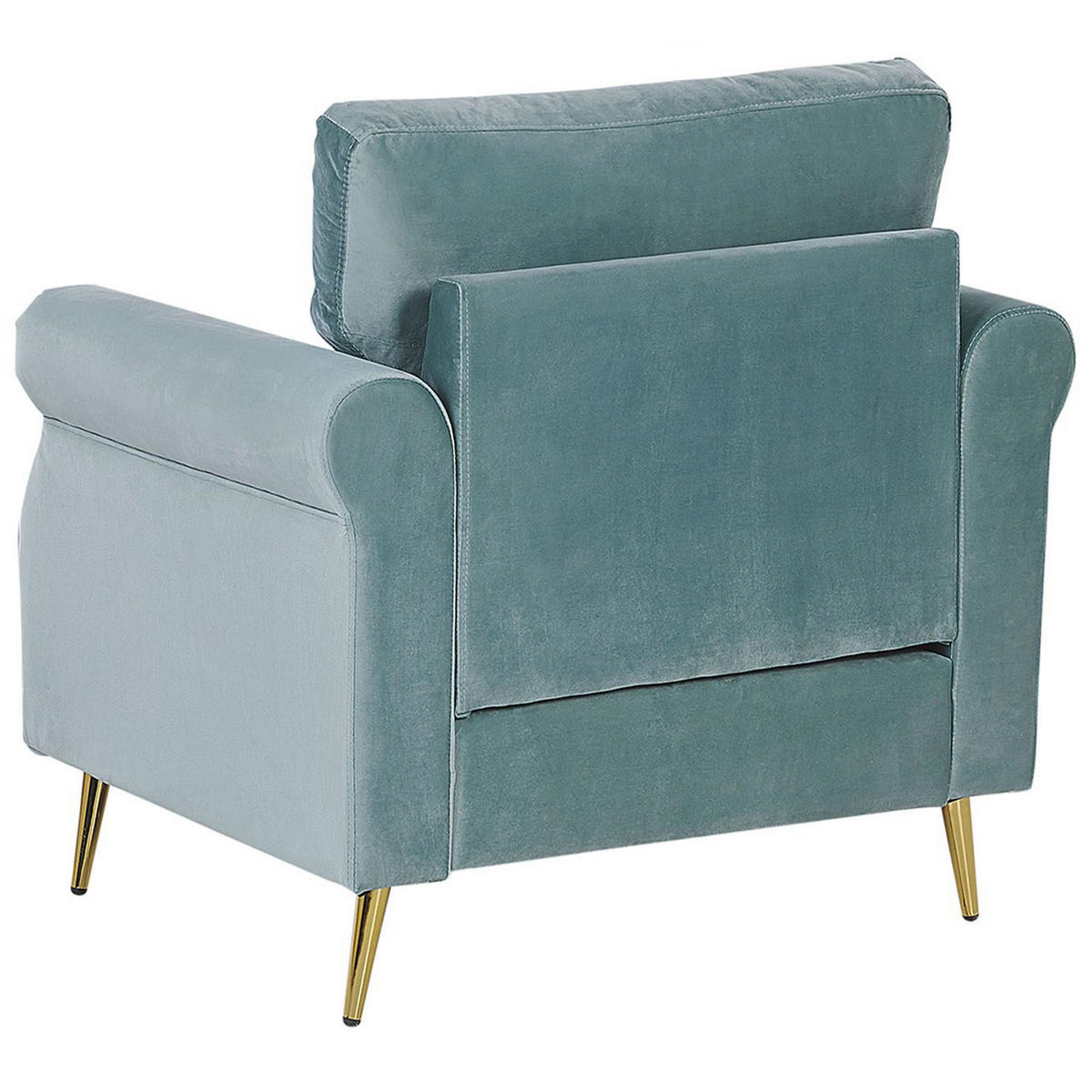SESSEL Samtstoff Grün Vietas - Grün, Textil/Metall (85/90/67cm) - Beliani