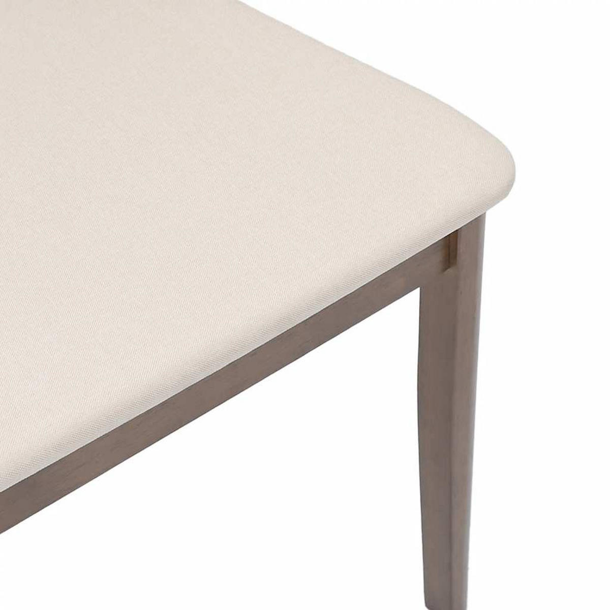 ESSZIMMERSTÜHLE mit Kissen 2 Stk. Braun Massivholz Gummibaum 48.5*49*90cm - Braun/Weiß, Holz (48.5/90/49cm) - ZMH