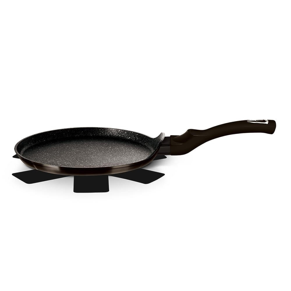 CRÊPEPFANNE Schwarz 28/28/2 cm BH7132 - Schwarz, Kunststoff (28cm) - Berlinger Haus