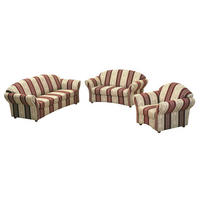SOFAGARNITUR 3-2-1 Kama Chenille rot - Rot, Kunststoff (200/85/81cm) - 58aufmkessel