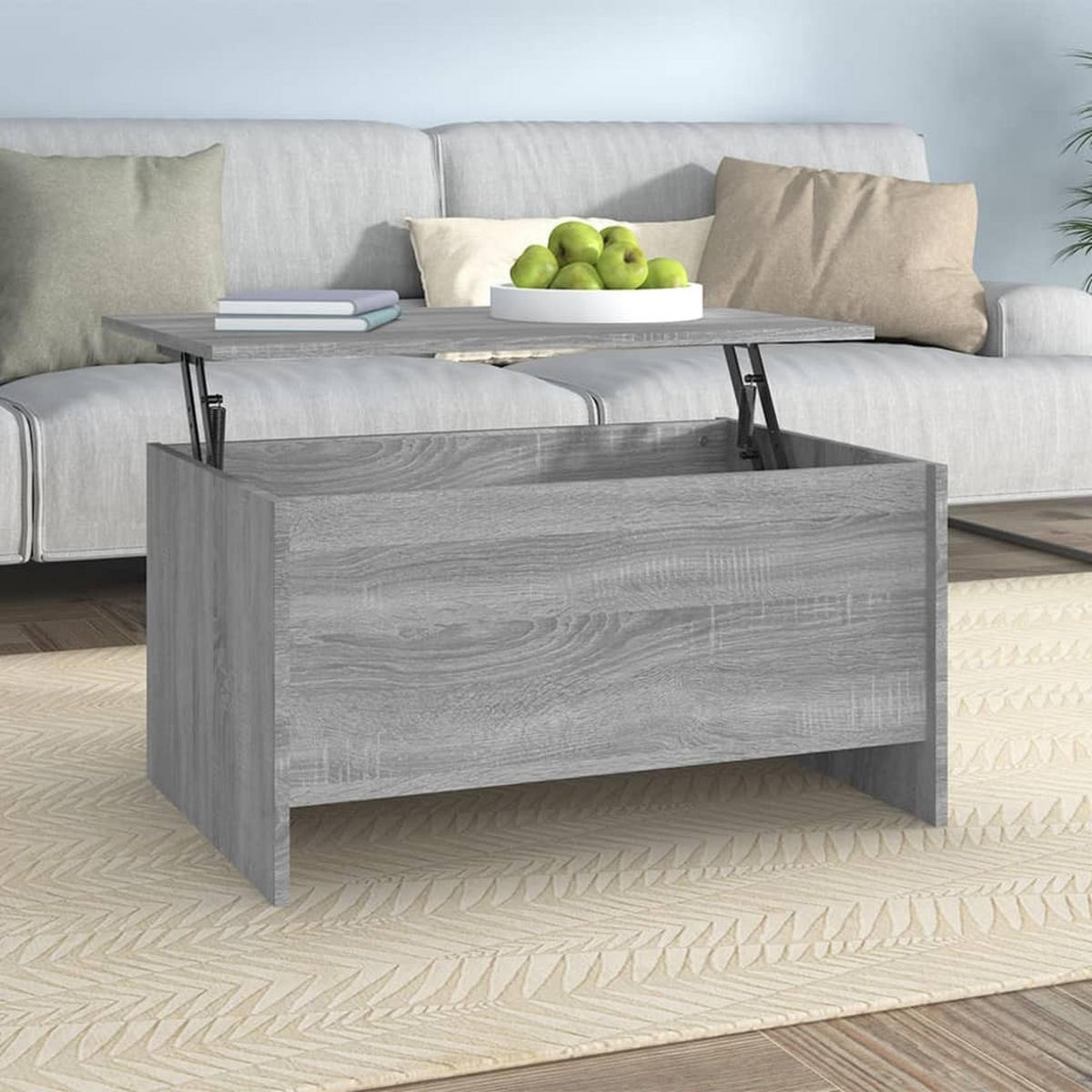 COUCHTISCH Grau Sonoma 80x55,5x41,5 cm Holzwerkstoff - Grau, Holzwerkstoff (80/55.5/41.5cm) - furnicato