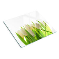 GLASPLATTE 60x52 cm Tulpen - Grün, Glas (60/0.4/52cm) - TULUP