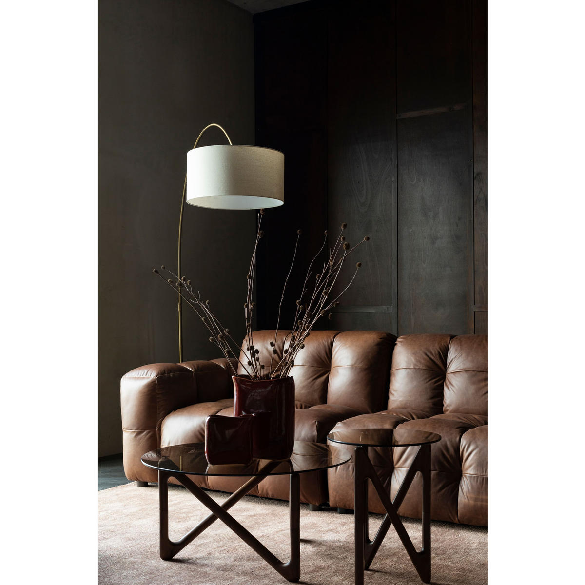 SOFA 3-SITZER Hackman Leder Chokolade/ Braun - Braun, Leder (264/84/102cm) - Dutchbone