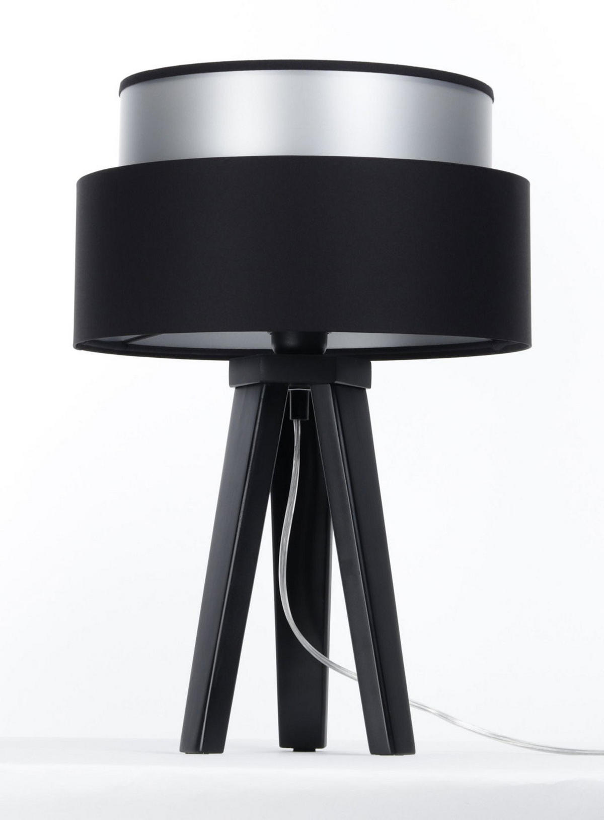 TISCHLAMPE Schwarz 30/45 cm - Silberfarben, Kunststoff (30/0.7/45cm) - ONZENO