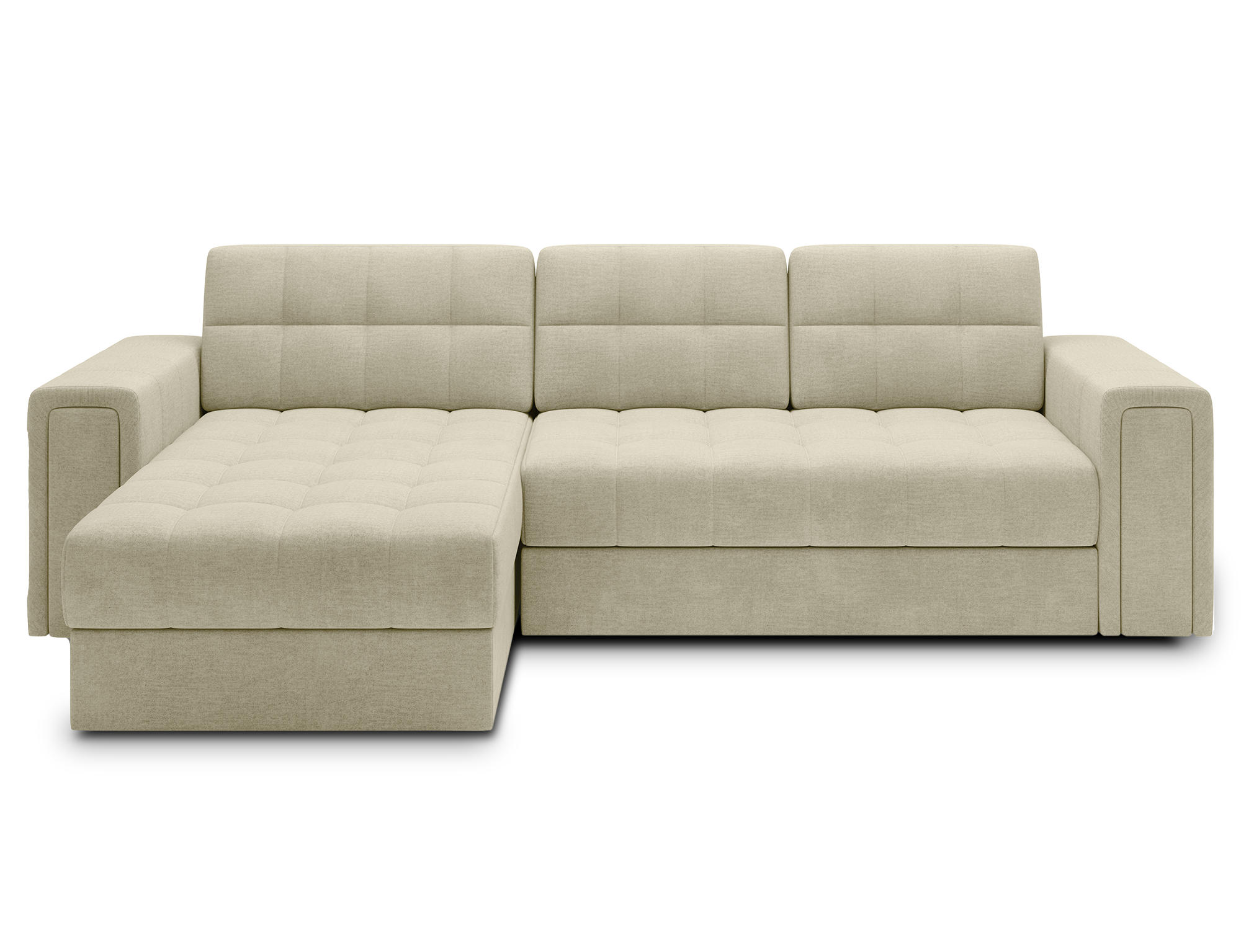 ECKSOFA BLENDI - Dunkelbeige (Monolith 04) - Beige, Holzwerkstoff (260/150cm) - Möblo