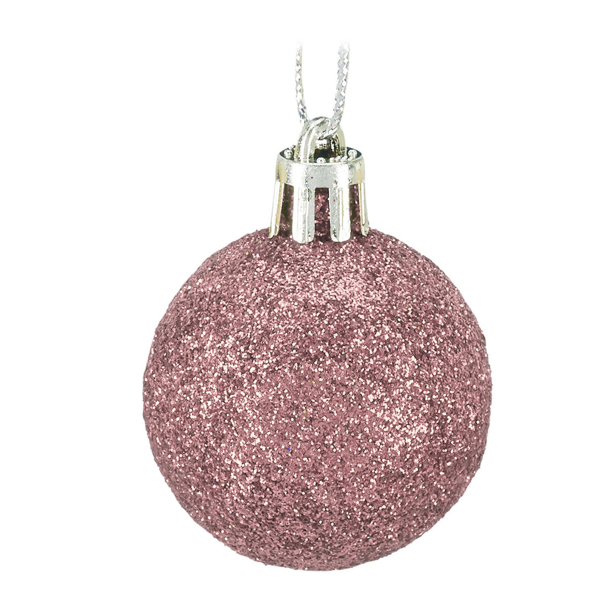 WEIHNACHTSKUGELN-SET 50-tlg. - Rosa, Kunststoff (6/7/6cm) - Relaxdays