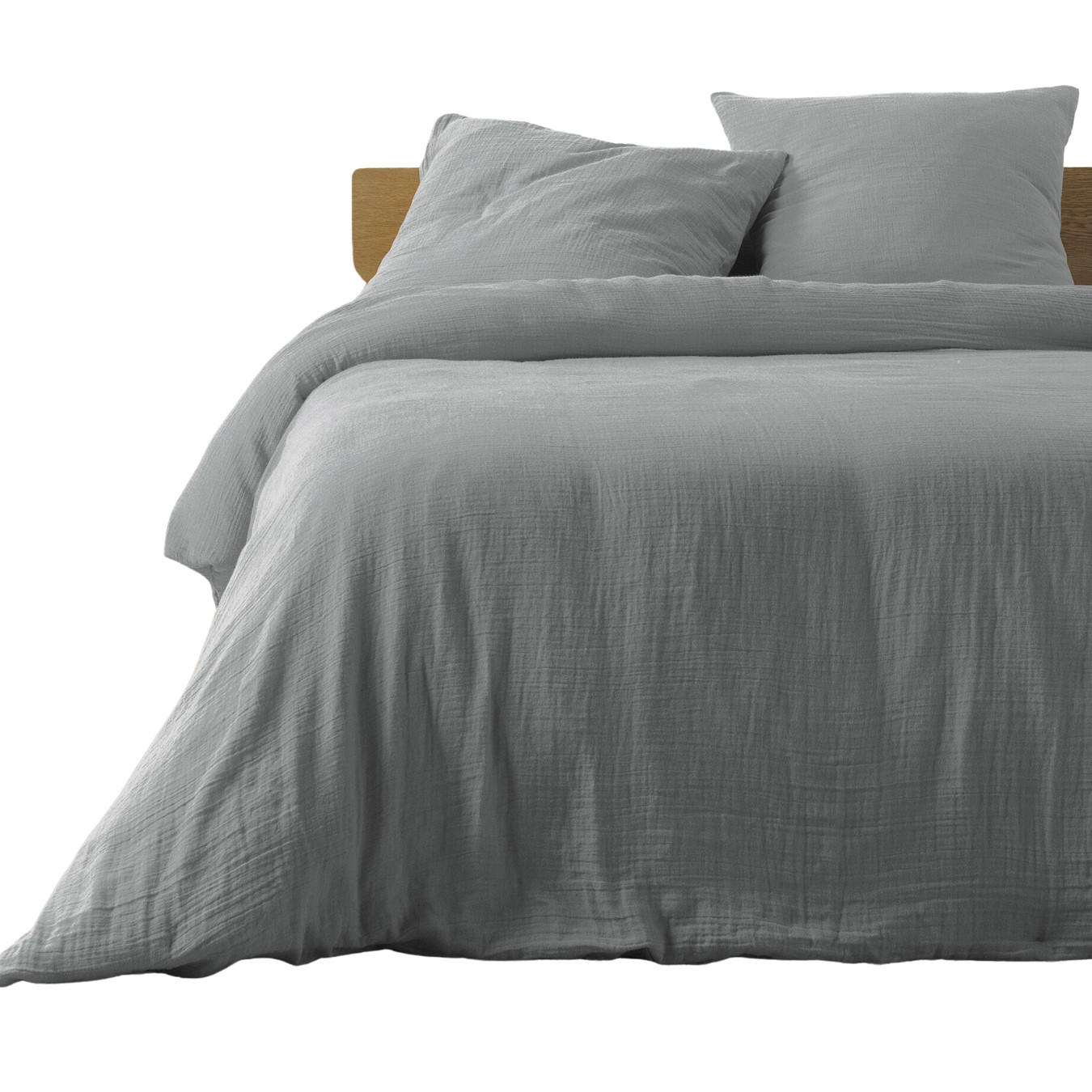 BETTWÄSCHE Angelia 240/220 cm - Grau, Naturmaterialien (220/240cm) - Douceur d´intérieur