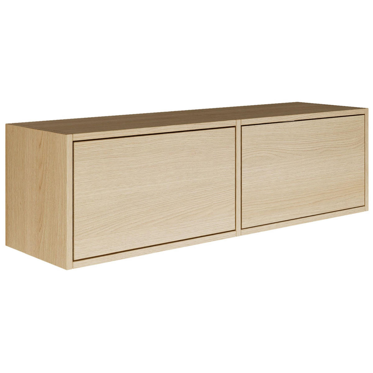 TV-LOWBOARD hängend, 2 Klappen, Eiche, 100 cm - Beige, Holzwerkstoff (100.6/30/30cm) - Selsey