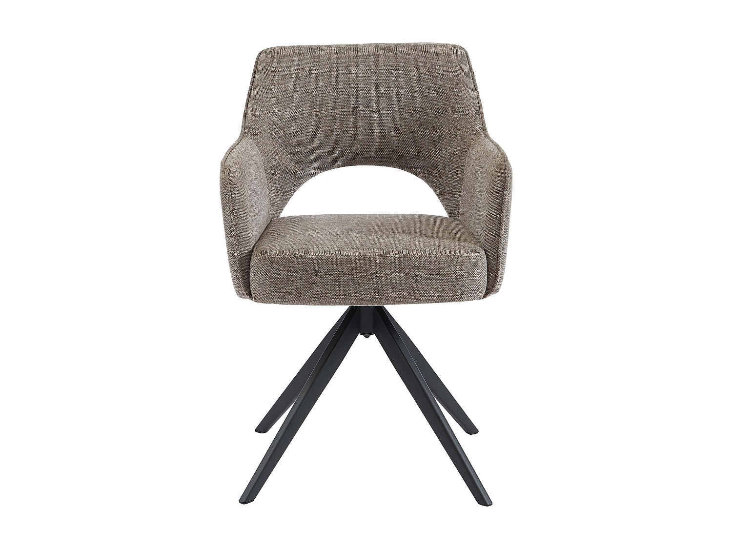 STUHL - 58 cm x 59 cm - Stoff - Taupe - KONYA - Taupe, Textil (58/84/59cm) - Vente-Unique