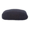 STRICK-POUF schwarz, Bodenkissen 70/70/20 cm - Schwarz, Textil (70/20/70cm) - Homescapes