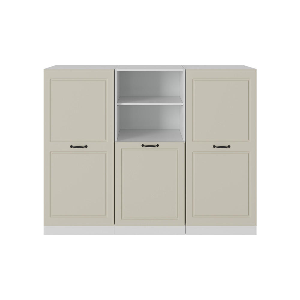 Vicco Küchenblock Beige, Weiß 180x143x46 cm
